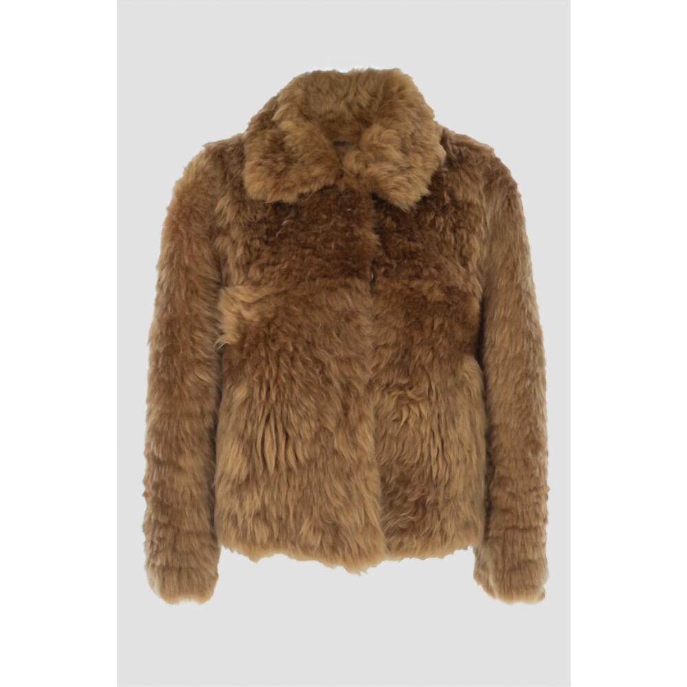 NEW ZEYNEP ARCAY women's sherling jacket in honey